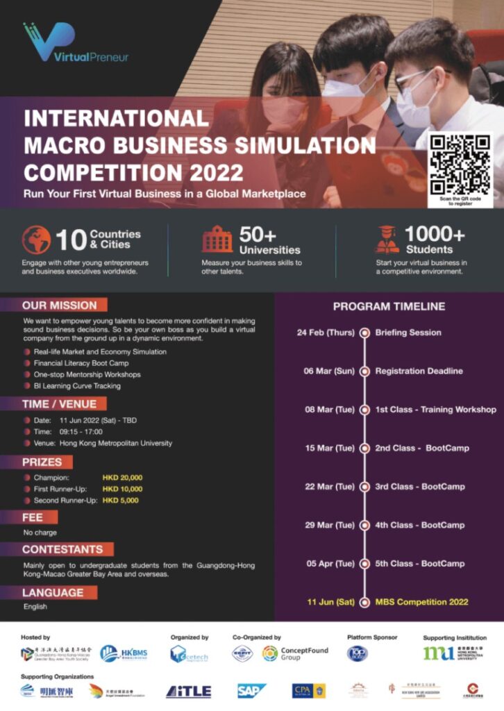 International macro business simulation competition poster