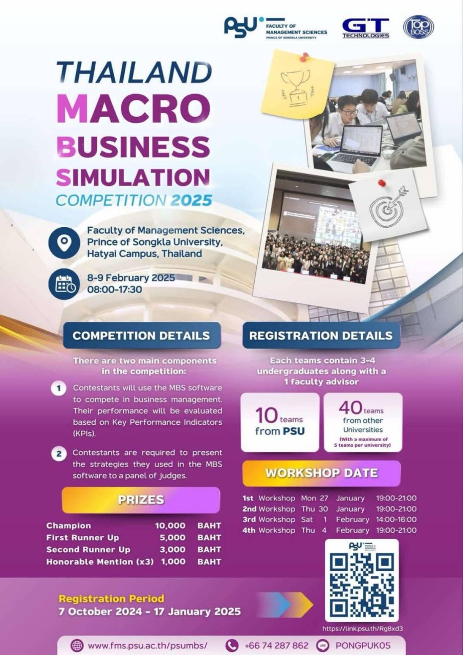 PSU Thailand Macro Business Simulation Competition 2025 