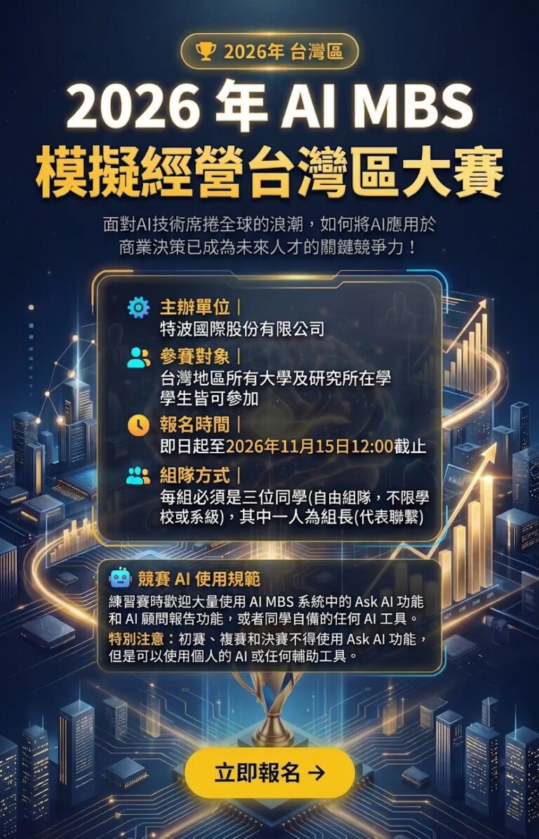 2026 Taiwan AI MBS Business Simulation Comp